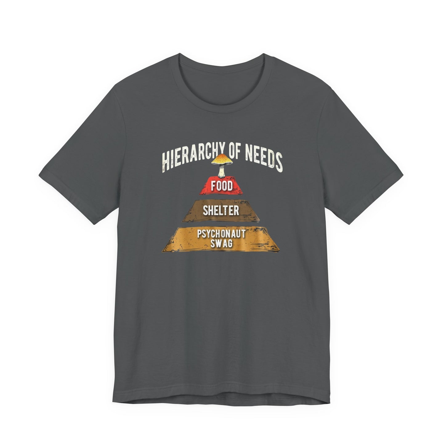 Hierarchy of Needs Tee, Unisex Short Sleeve Shirt, Casual Wear, Gift for Psychonauts, Fun Graphic Shirt, Perfect for Festivals - Psychonaut Swag