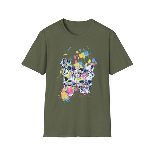 Split Skulls, Unisex Softstyle T-Shirt