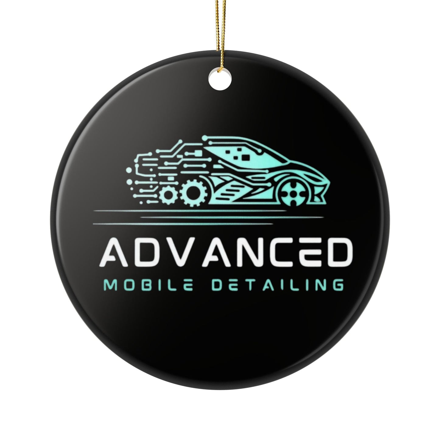 Advanced, Custom Ceramic Ornaments for Car Enthusiasts - Advanced Mobile Detailing, Unique Gift, Holiday Decor, Personalized Home Accent