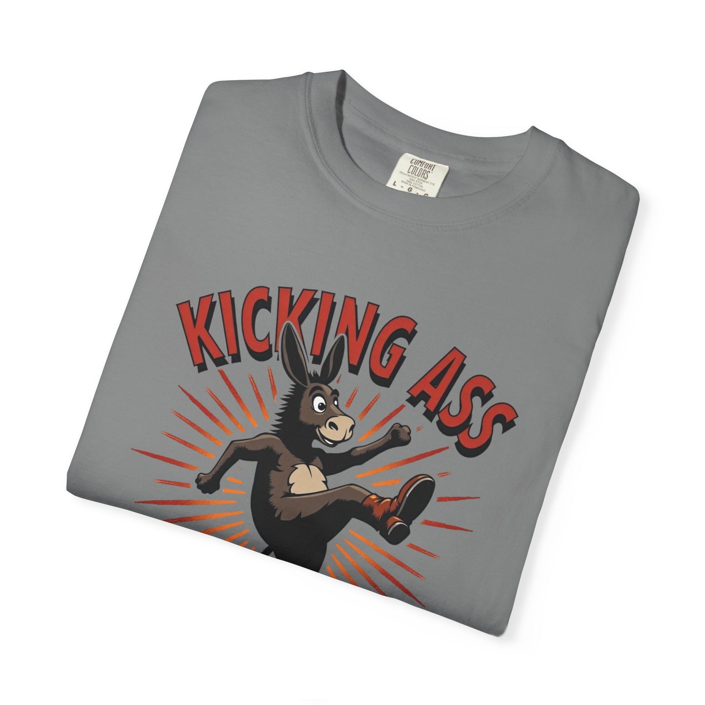 Kicking Donkey, Unisex T-Shirt | Funny Graphic Tee, Casual Wear, Humor Gift, Birthday Surprise, Motivational Apparel - Psychonaut Swag