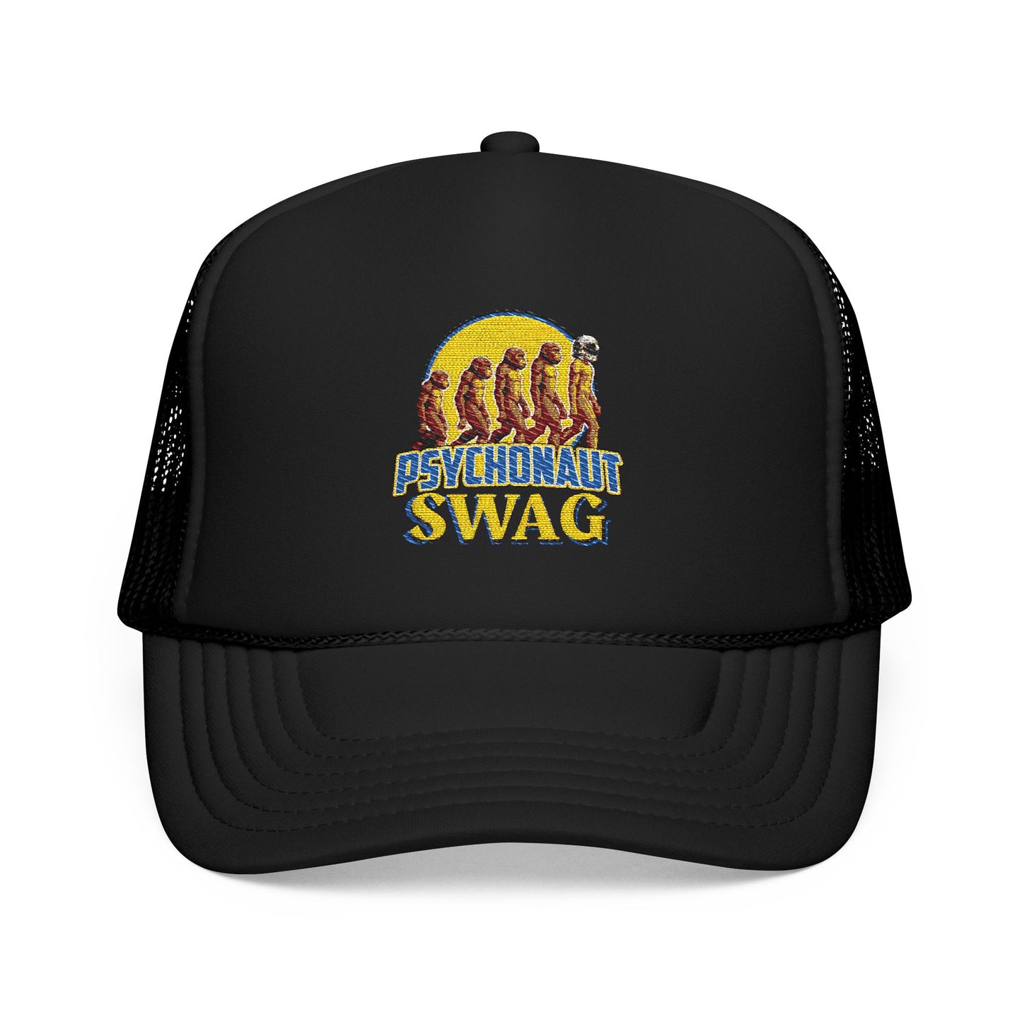 Psychonaut swag small biz, Trucker Hat, Retro Snapback Cap for Festivals, Embroidered Swag for Psychonauts, Perfect Gift for Music Lovers