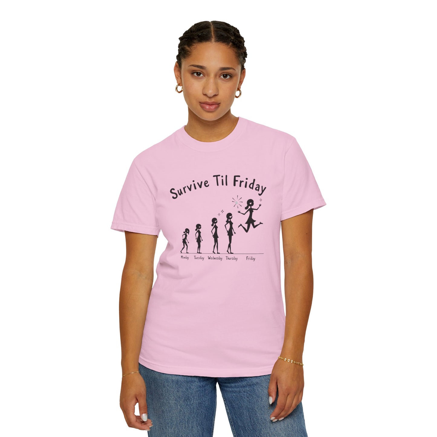 Survive Til Friday Unisex T-shirt, Funny Graphic Tee, Weekend Vibes Shirt, Casual Everyday Wear, Gift for Friends