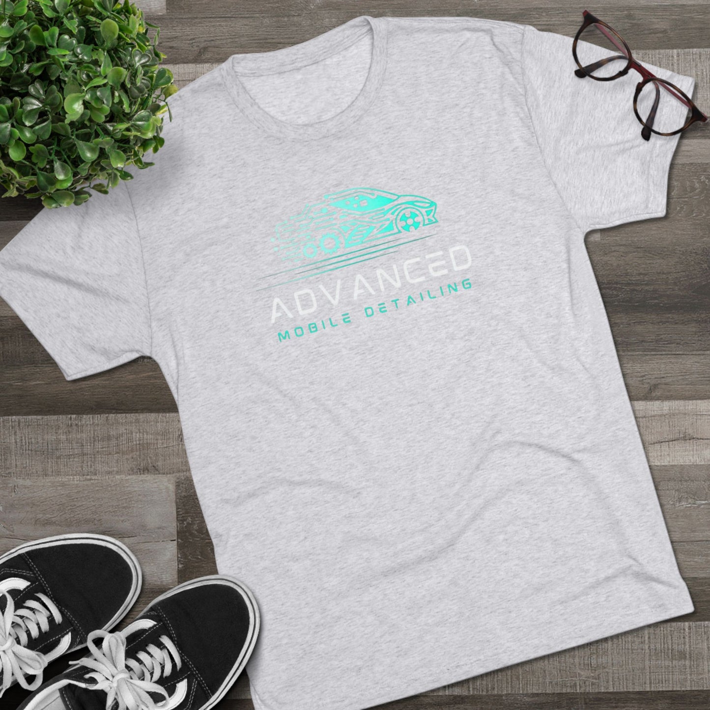 Advanced Mobile Detailing, Tri-blend, Tee | Car Enthusiast T-Shirt, Custom Auto Care Shirt, Gift for Car Lovers, Unique Vehicle Detailing Apparel