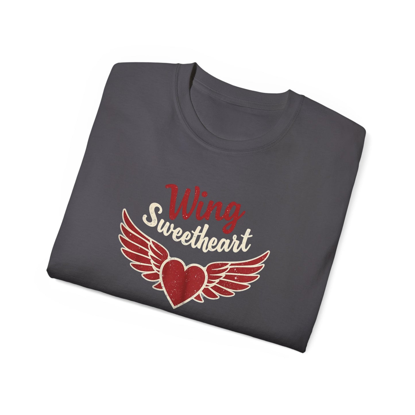Wing Sweetheart Unisex Ultra Cotton Tee | Cute Graphic Shirt, Valentine's Day Gift, Trendy Casual Wear, Heart Theme Apparel, Unique T-Shirt - Psychonaut Swag