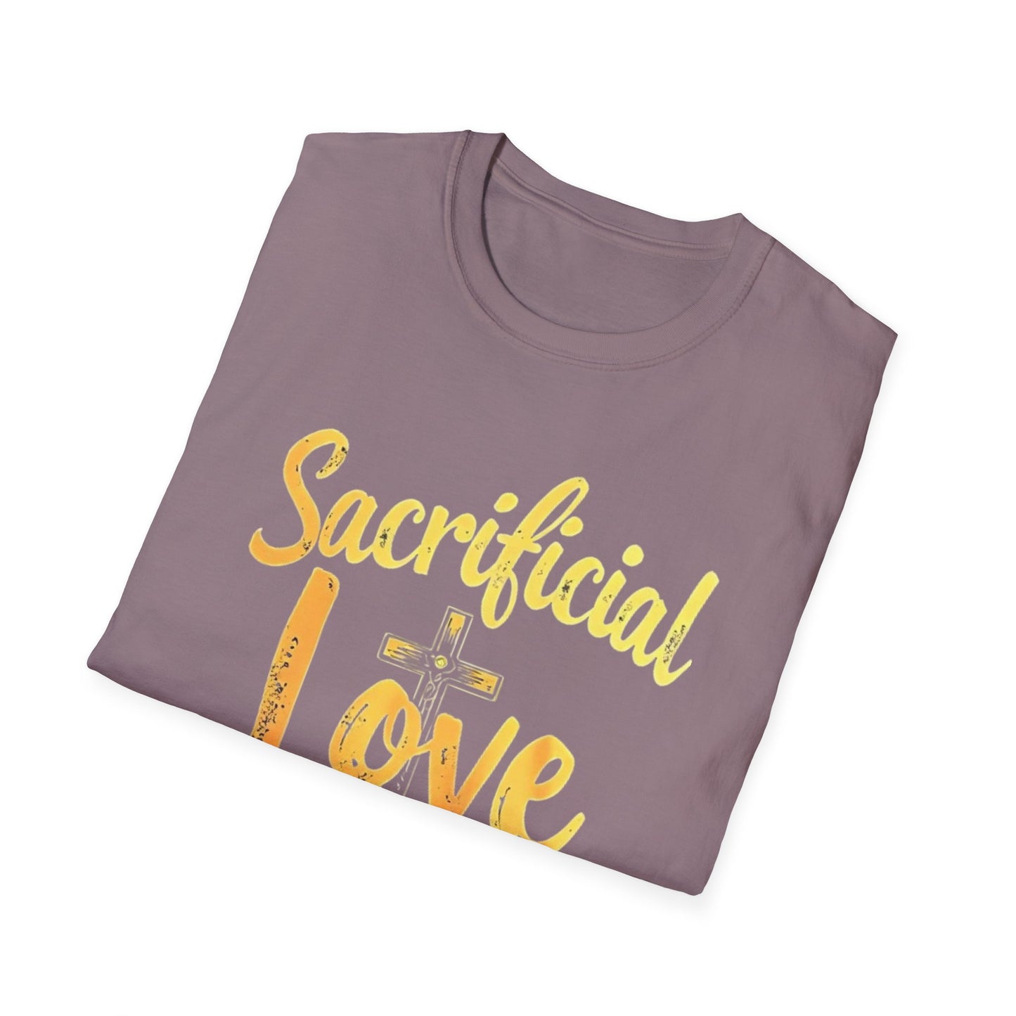 Sacrificial Love Unisex Softstyle T-Shirt - Faith-Inspired Casual Wear - Psychonaut Swag