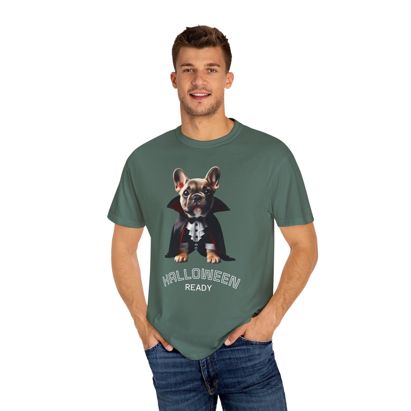 Funny French Bulldog Vampire T-Shirt, Pet Lover Gift, Halloween Costume Tee, Dog Theme Apparel, Unisex Graphic Shirt