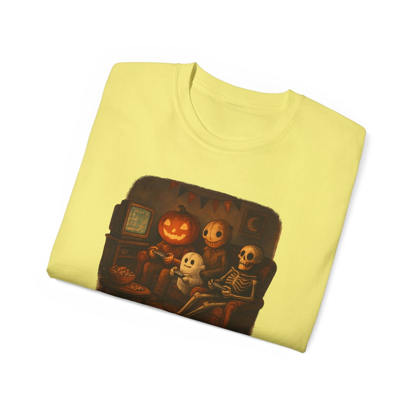 Game Night Tee, Halloween Shirt, Unisex Cotton T-Shirt, Spooky Fun Apparel, Perfect for Gathering and Celebrations