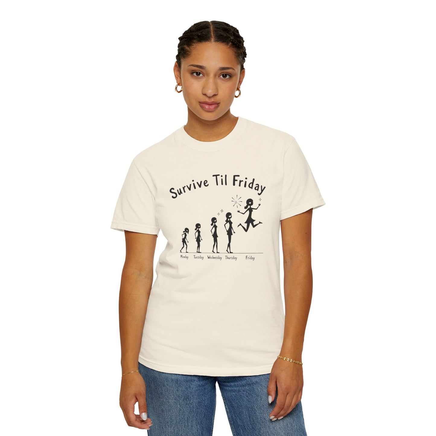 Survive Til Friday Unisex T-shirt, Funny Graphic Tee, Weekend Vibes Shirt, Casual Everyday Wear, Gift for Friends