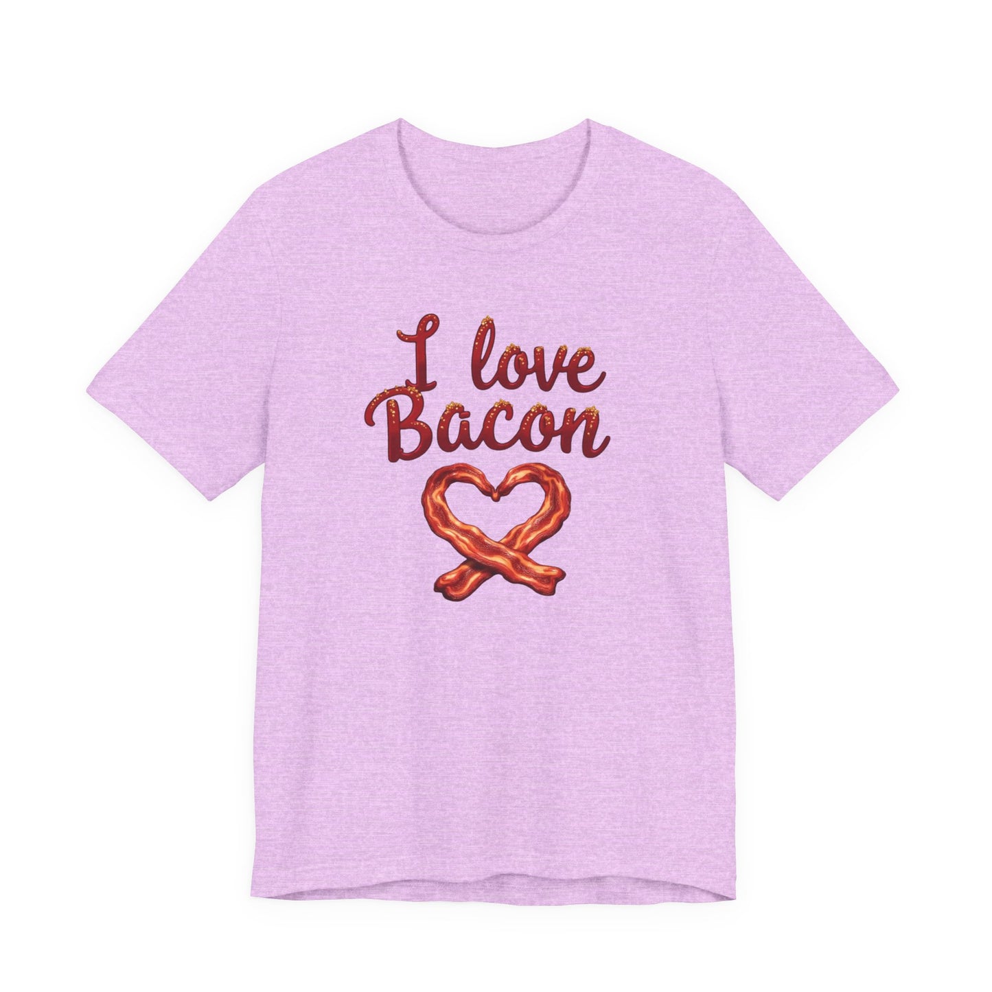 I Love Bacon Unisex Tee - Perfect for Food Lovers, Casual Outings, Gift for Bacon Fans, Foodie T-Shirt, Fun Cooking Tee - Psychonaut Swag