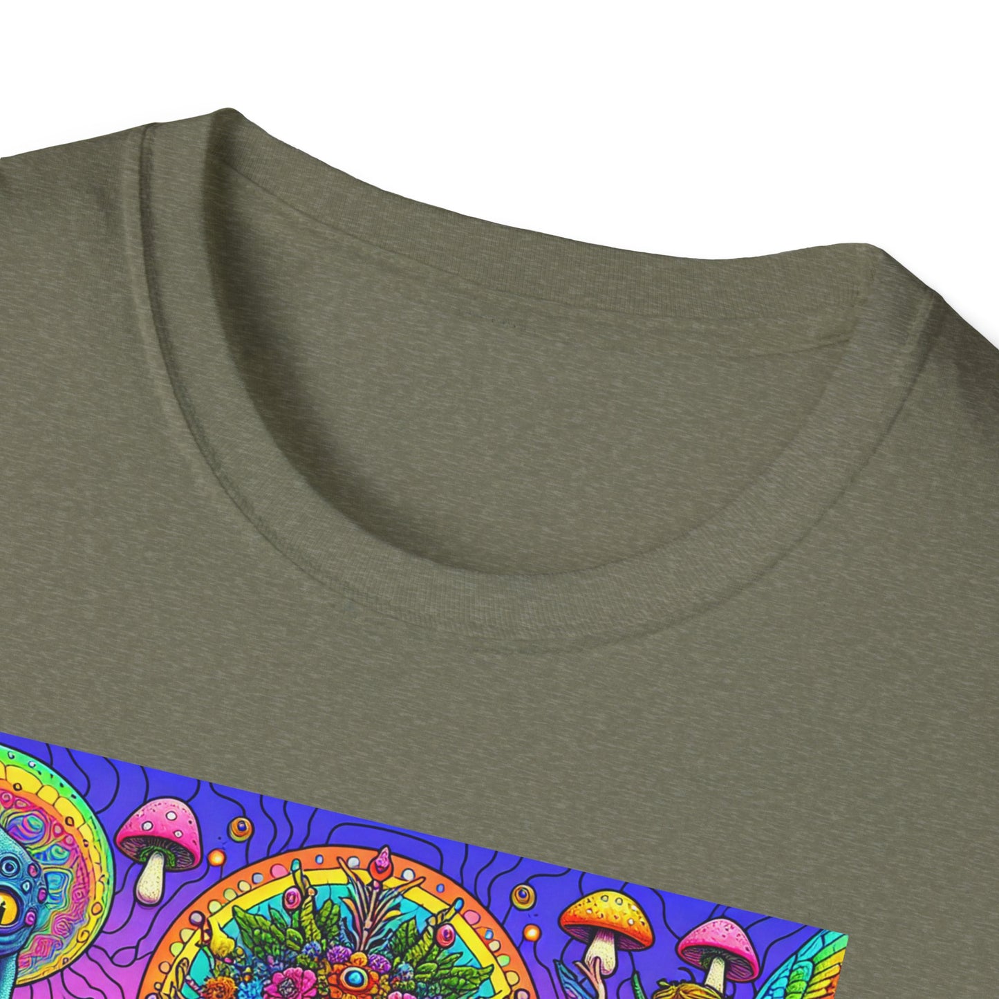 Mushroom Last Supper, Unisex Softstyle T-Shirt - Psychonaut Swag