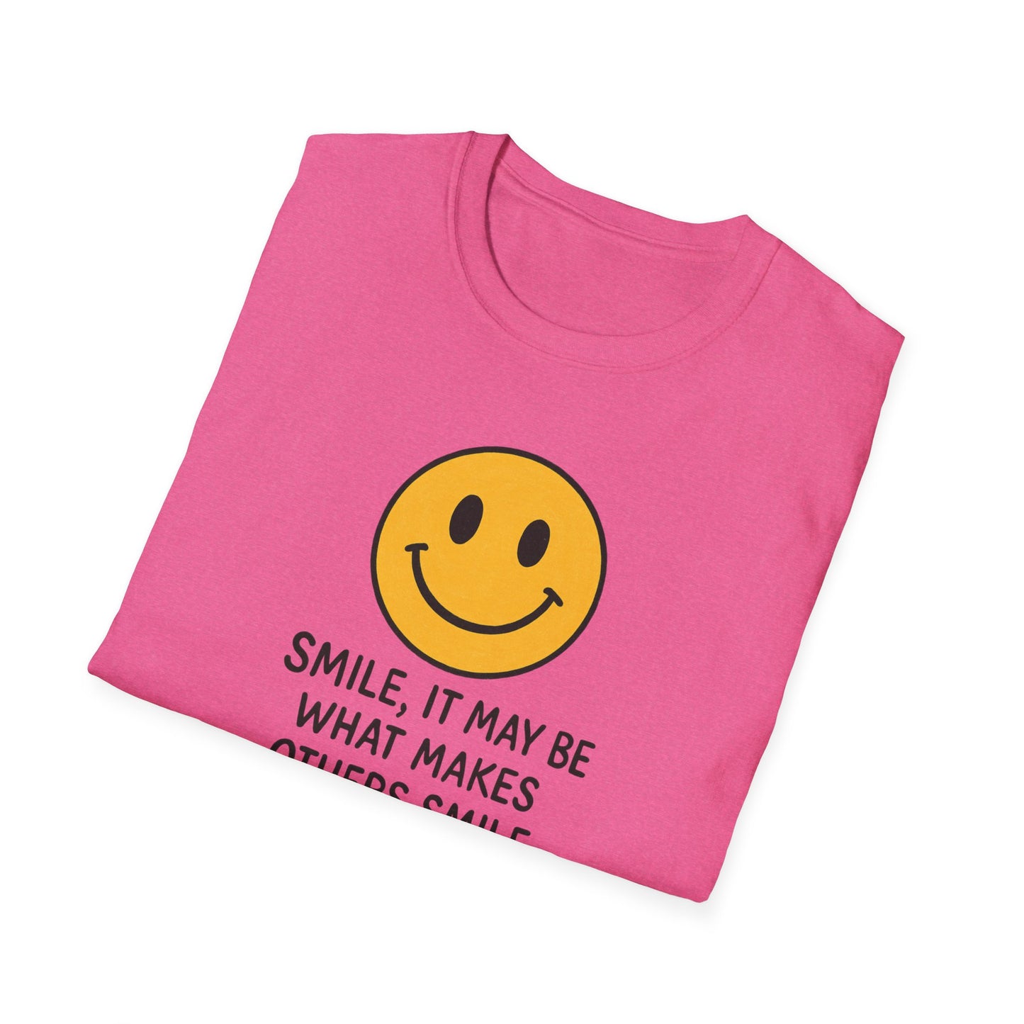 Smile Encouragement T-Shirt, Positive Vibes Tee, Unisex Graphic Shirt, Gift for Friends, Casual Wear, Everyday Comfort