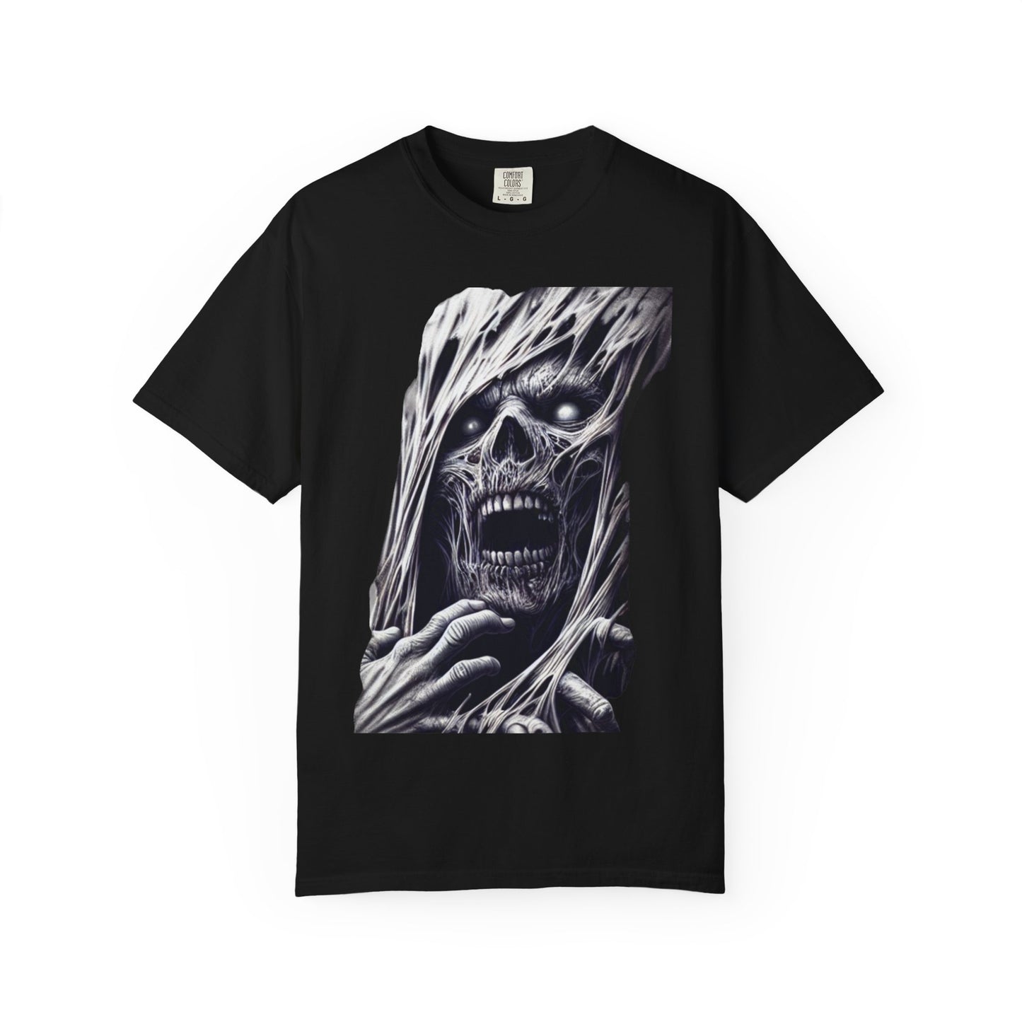 Gothic Zombie Graphic Tee, Unisex Casual Shirt, Unique Festival Wear, Gothic Aesthetic, Halloween Costume Top