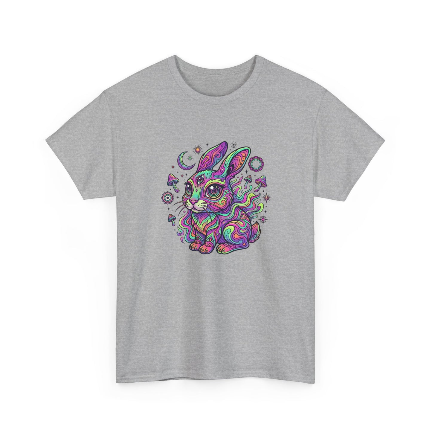 Psychedelic Bunny, Unisex Heavy Cotton Tee