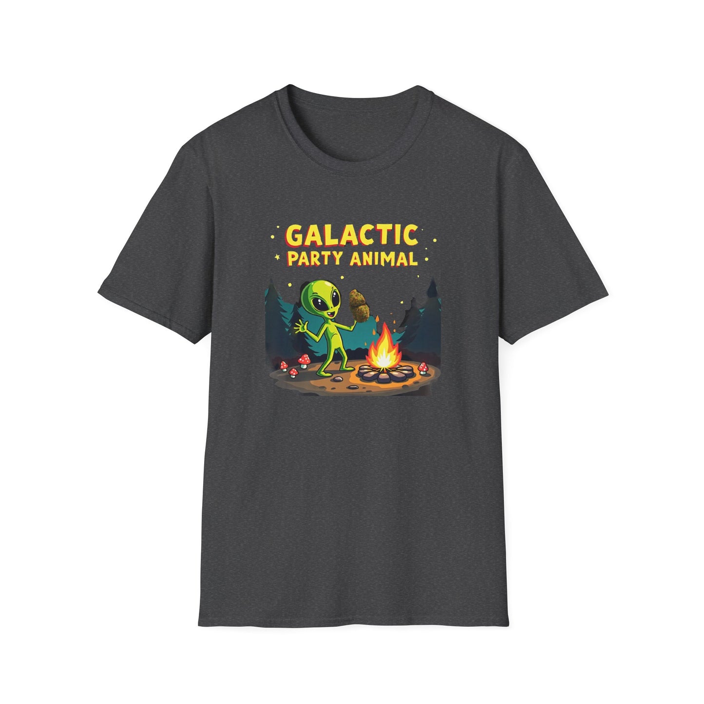 Galactic Party Animal T-Shirt - Unisex Softstyle Tee for Fun Gatherings - Psychonaut Swag