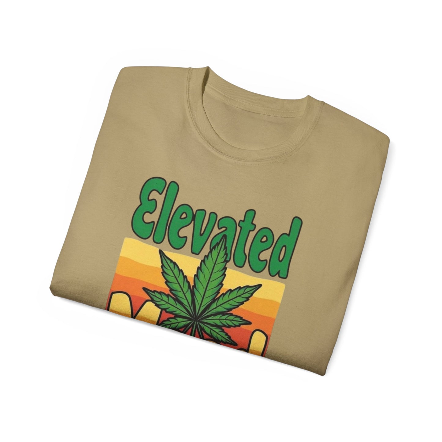 Elevated Mood Cannabis Tee, Unisex Ultra Cotton T-Shirt, Sublimated Graphic Tee, Perfect Gift for 420 Celebrations, Relaxed Fit Tee