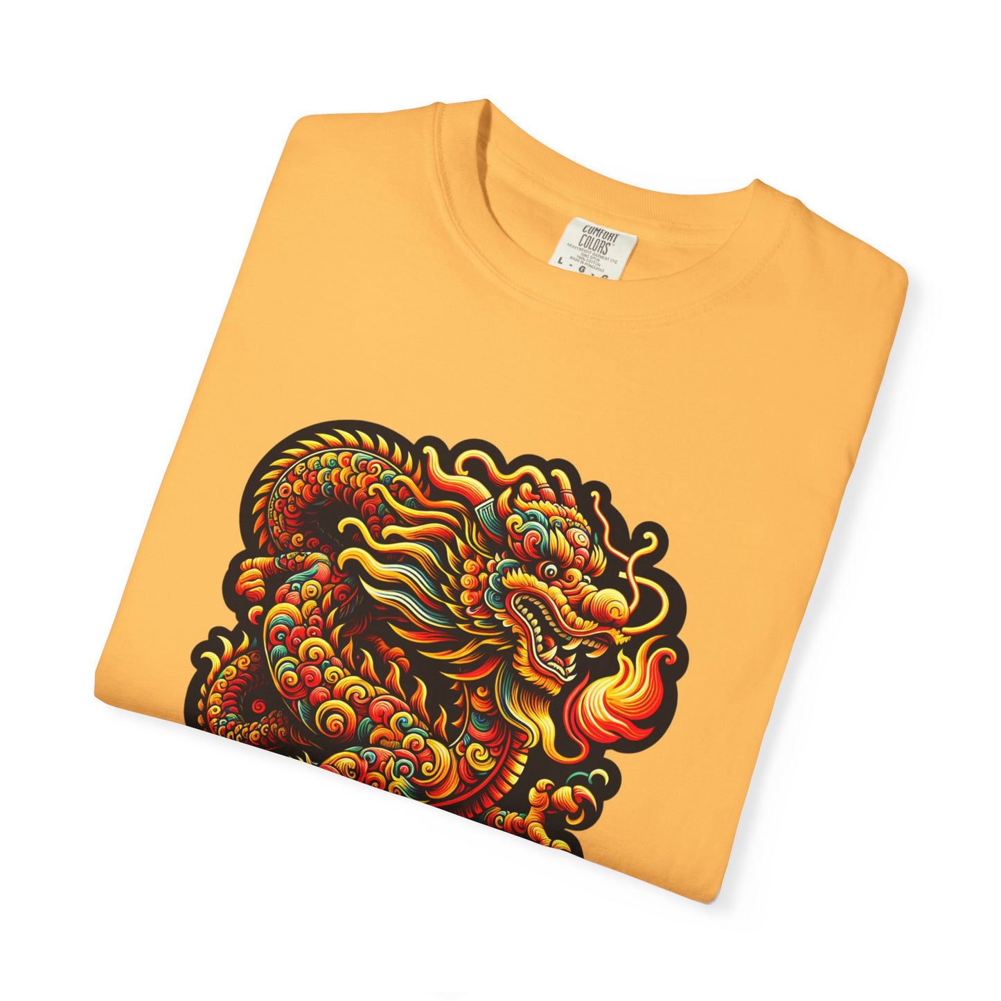 Dragon, Unisex Dragon Graphic T-Shirt - Colorful Garment-Dyed Tee - Psychonaut Swag