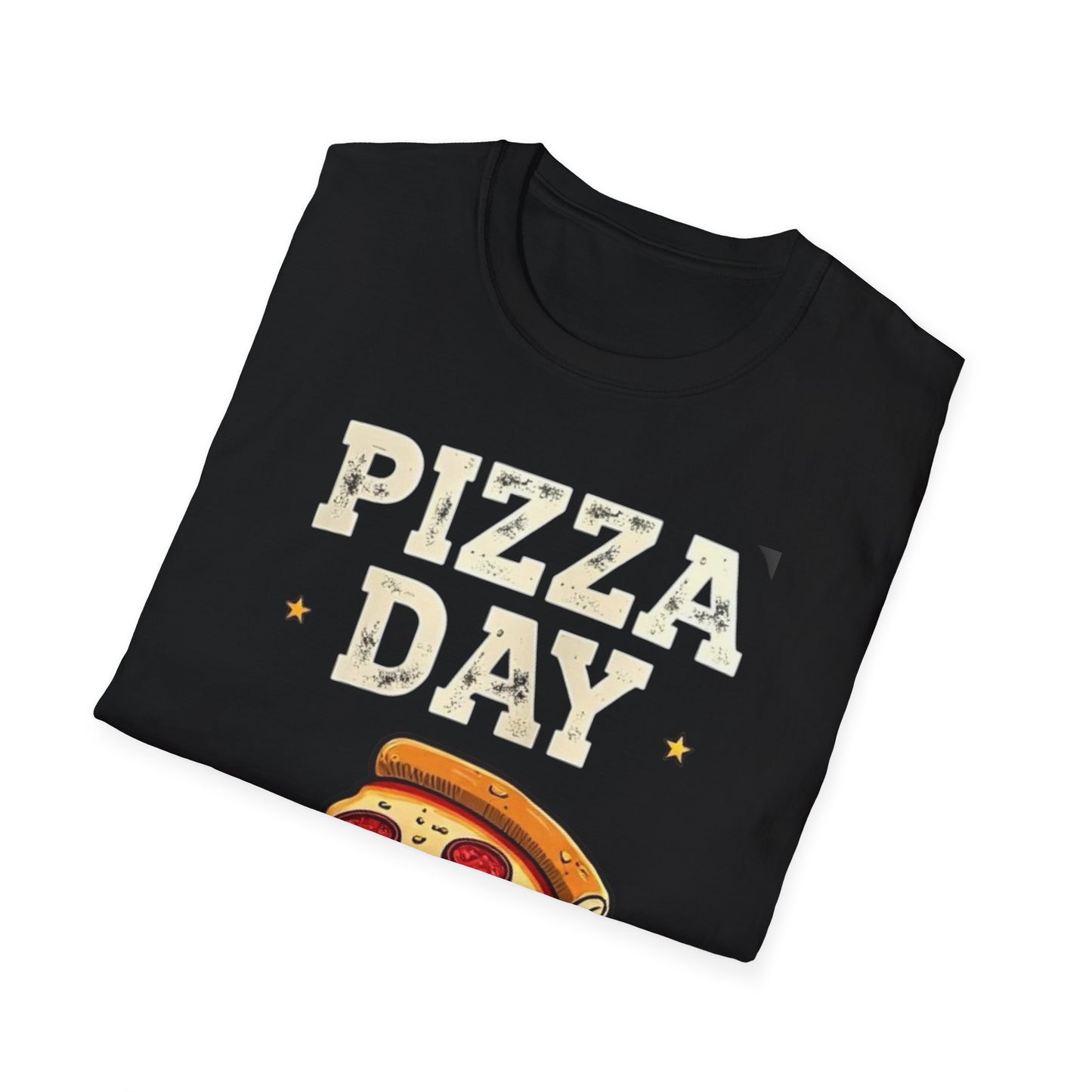 Pizza Day Unisex Softstyle T-Shirt | Fun Foodie Shirt for Pizza Lovers, Casual Wear, Gift for Food Enthusiasts, Celebration Apparel