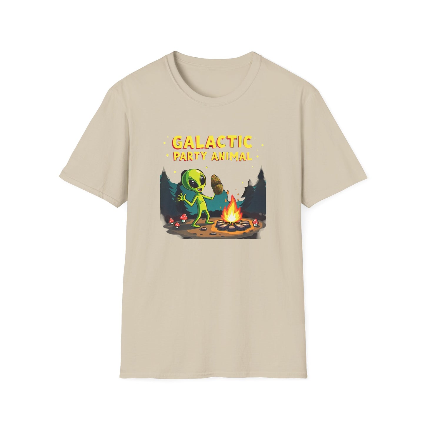 Galactic Party Animal T-Shirt - Unisex Softstyle Tee for Fun Gatherings - Psychonaut Swag