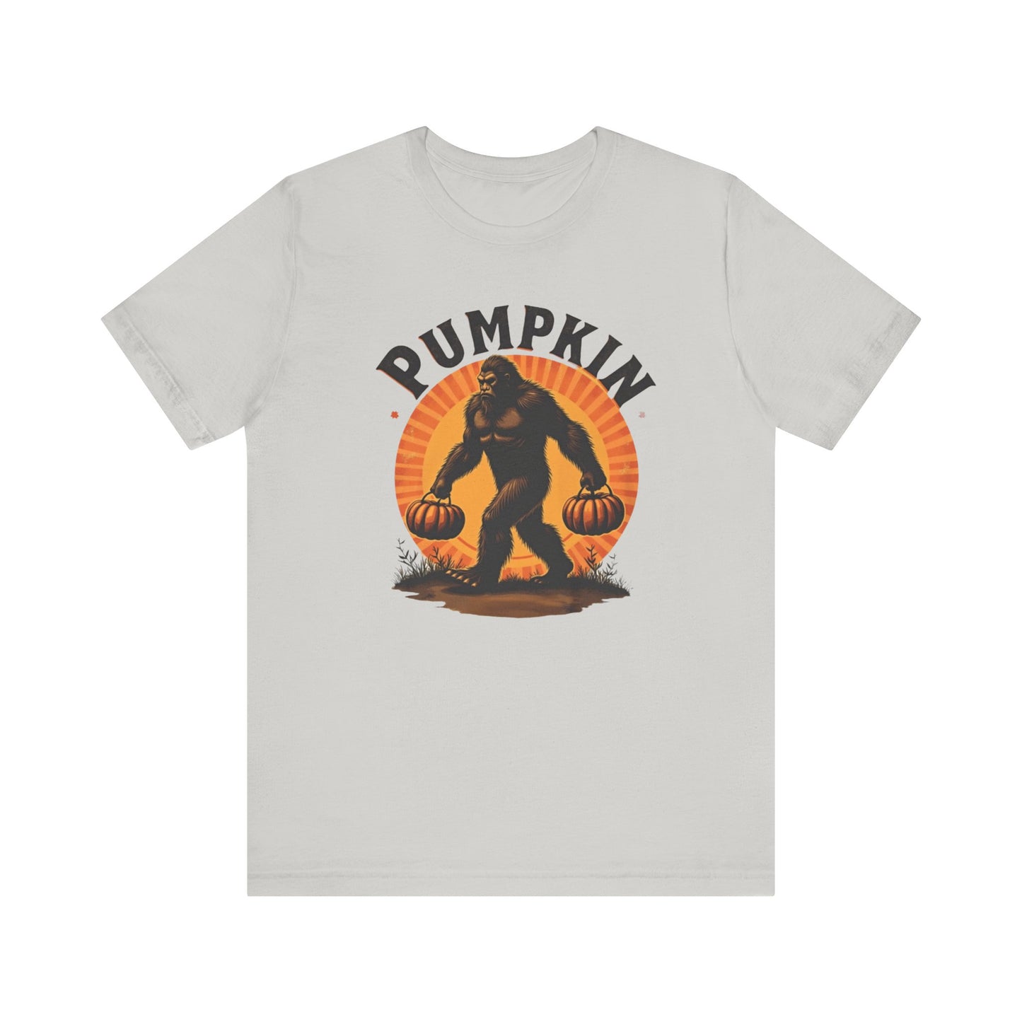 Pumpkin Bigfoot T-Shirt – Unisex Harvest Tee for Fall, Halloween, Autumn Celebrations, Gift for Nature Lovers, Casual Wear