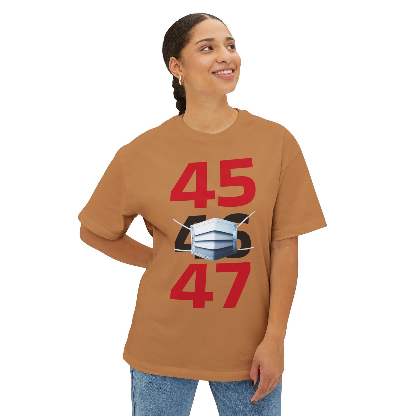 45-47 tee, Unisex Oversized Boxy Tee - Psychonaut Swag