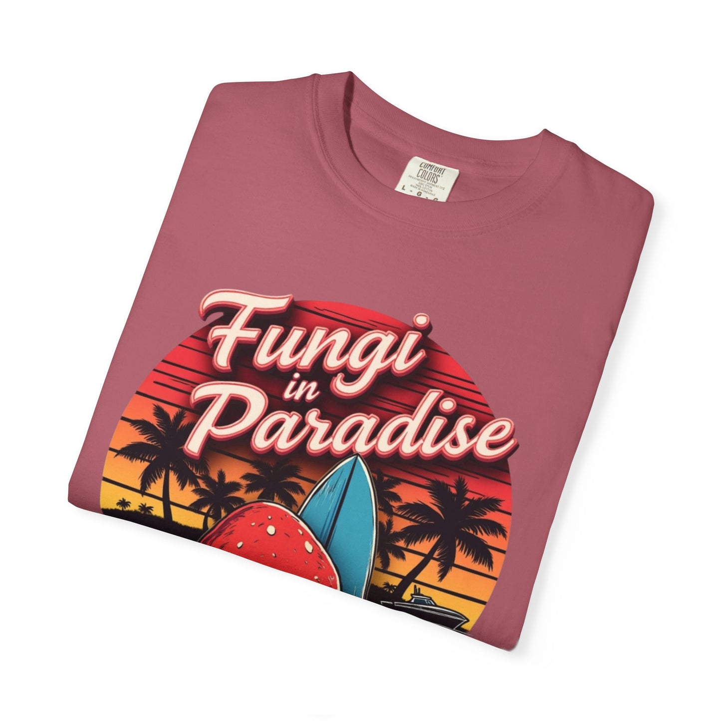 Fungi in Paradise Design, Relaxed Tee, Vintage Style Shirt, Gift for Nature Lovers, Eco-Friendly Apparel