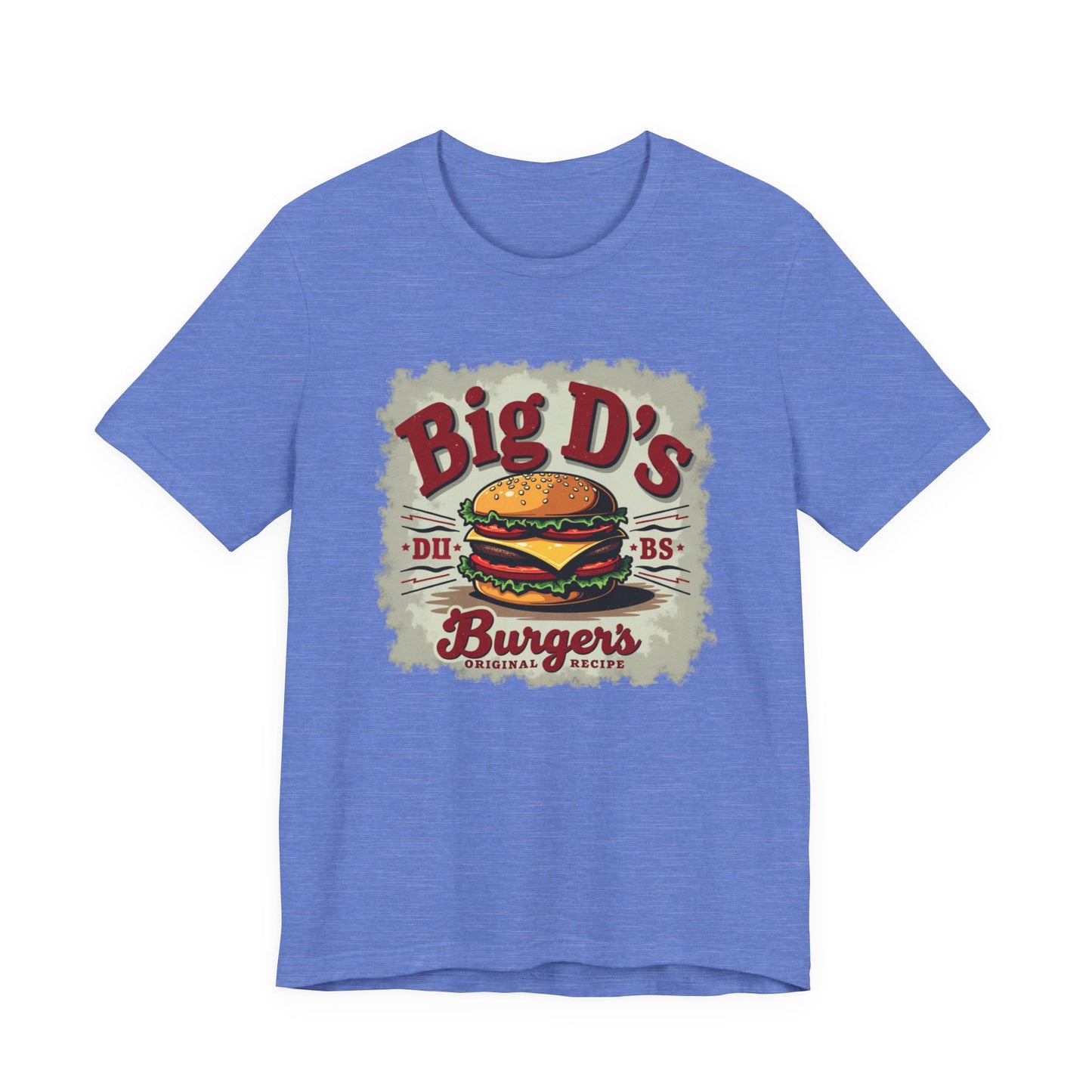 Big D's Burgers Unisex Jersey Tee - Fun Foodie Shirt, Casual Wear, Burger Lover Gift, Retro Fast Food T-Shirt, Summer BBQ Fashion - Psychonaut Swag