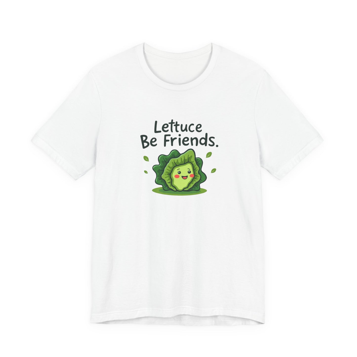 Lettuce Be Friends, Unisex Tee, Casual Wear, Gift for Vegetarians, Summer T-Shirt, Eco-Friendly Apparel - Psychonaut Swag