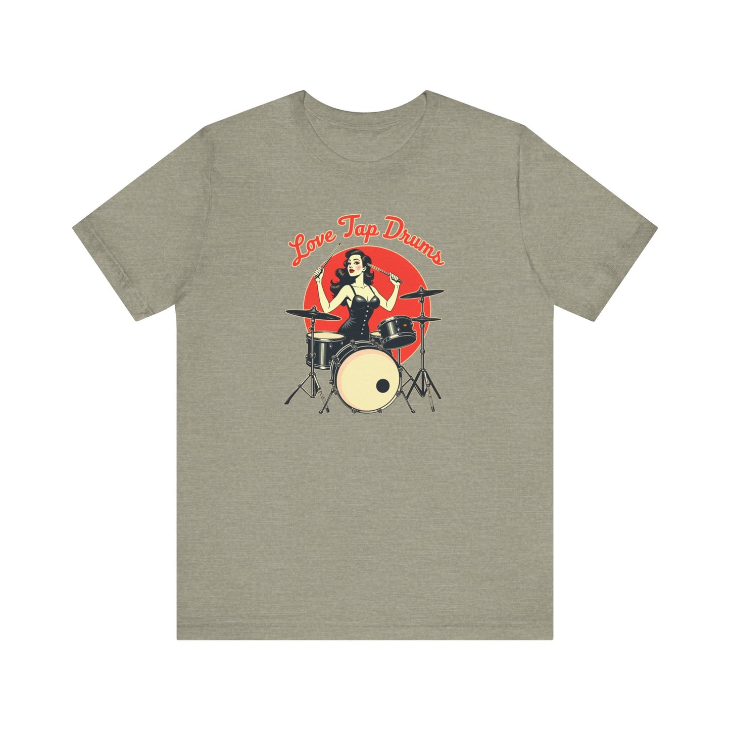 Love Tap Drums, Drummer Tee - Perfect for Music Lovers, Band Merch, Gifts for Musicians, Concerts, Casual Wear, Love Tap Drums - Psychonaut Swag