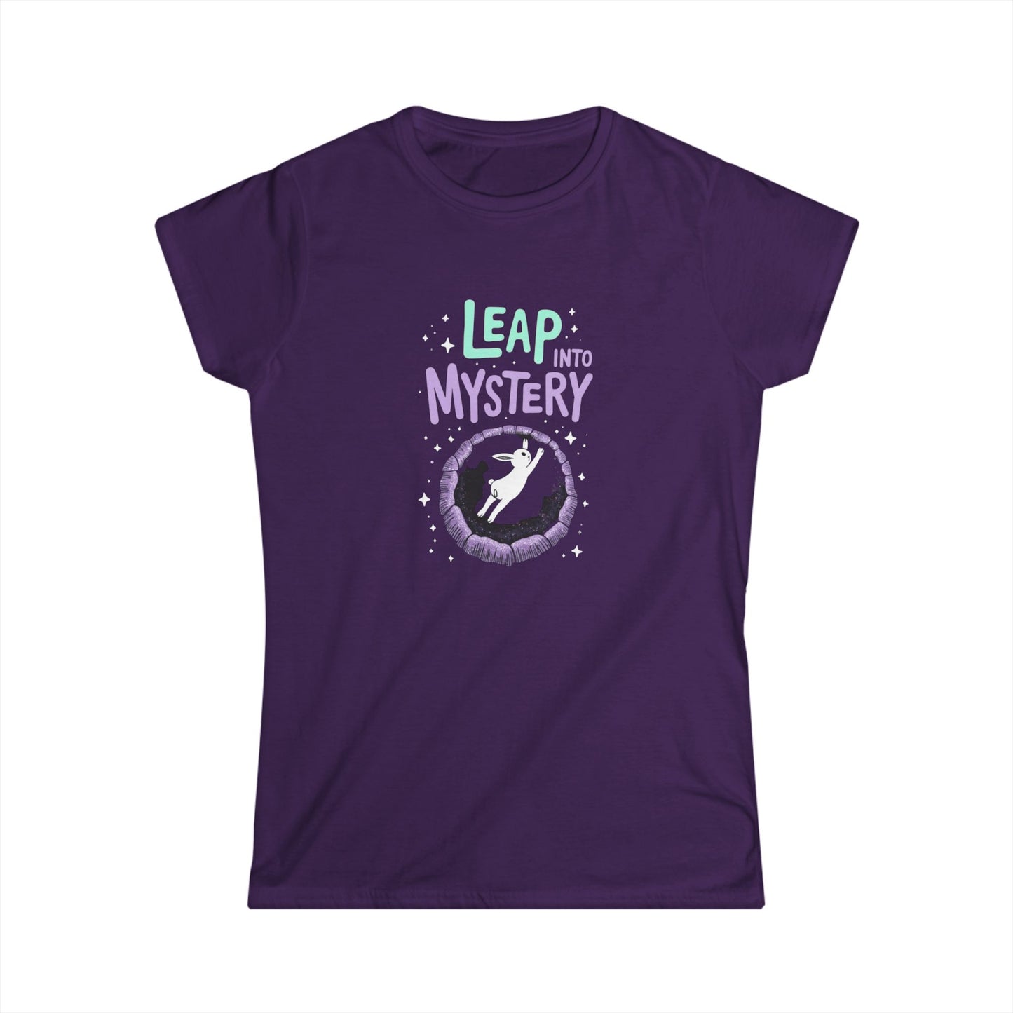White Rabbit, Rabbit Hole, Women's Mystical Adventure Tee, Graphic T-Shirt for Dreamers, Leap into Mystery, Birthday Gift, Inspirational Art Shirt - Psychonaut Swag