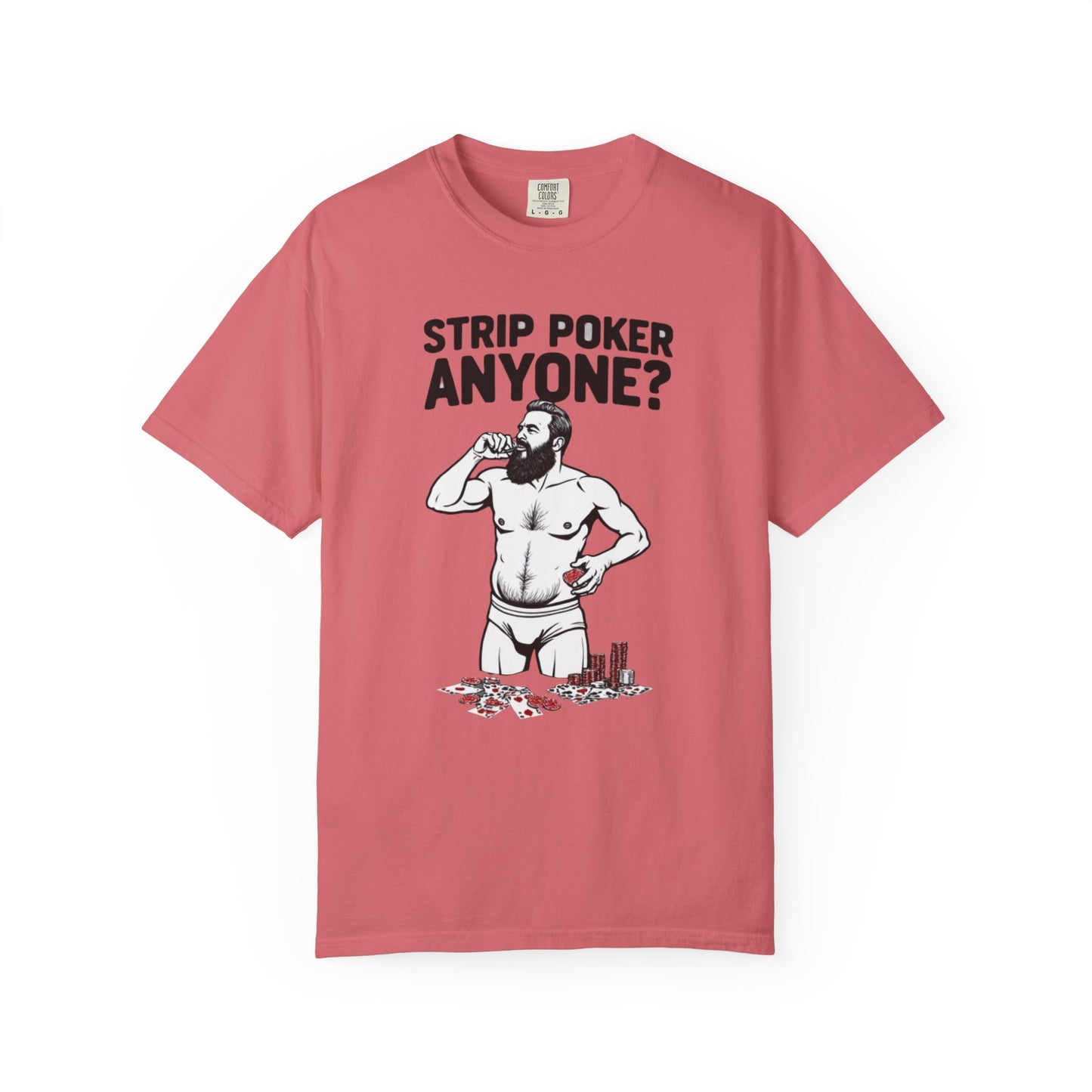 Strip Poker Humor T-Shirt, Funny Gift for Gamers, Men's Casual Tee, Party Outfit, Unique Dad Gift, Birthday or Game Night Attire