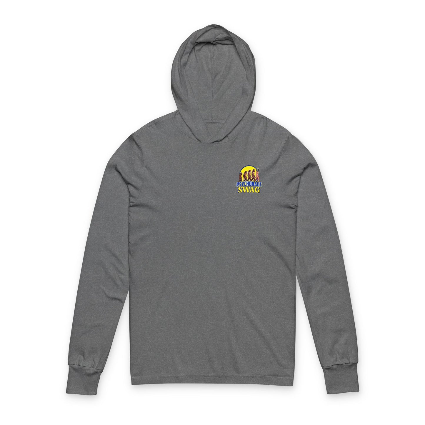 Psychonaut swag small biz, Hooded Long Sleeve Tee, Casual Layering, Everyday Wear, Gift for Friends, Outdoor Adventures, Stylish Hooded Shirt