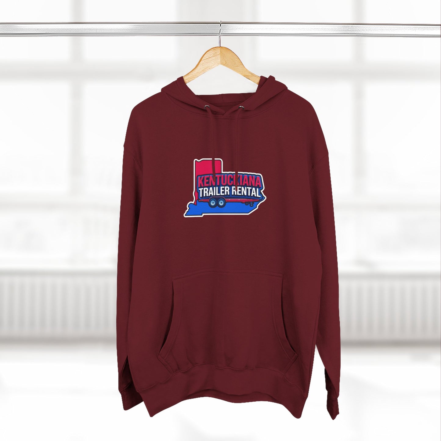 Kentuckiana Trailer Rental Hoodie | Cozy Casual Wear, Perfect for Road Trips, Gift for Outdoor Enthusiasts, Iconic Travel Style