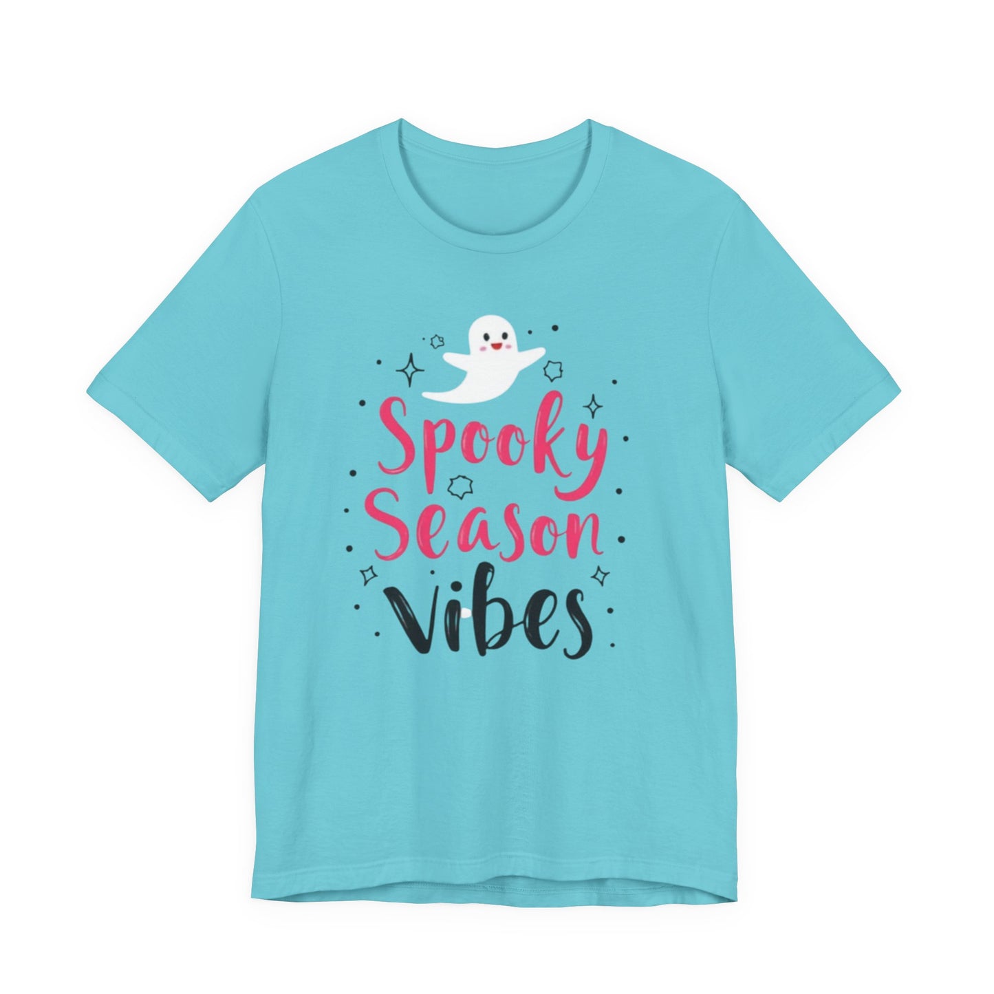 Spooky Season Vibes Tee, Halloween T-Shirt, Unisex Ghost Shirt, Cute Fall Apparel, Casual Halloween Outfit, Halloween Gift