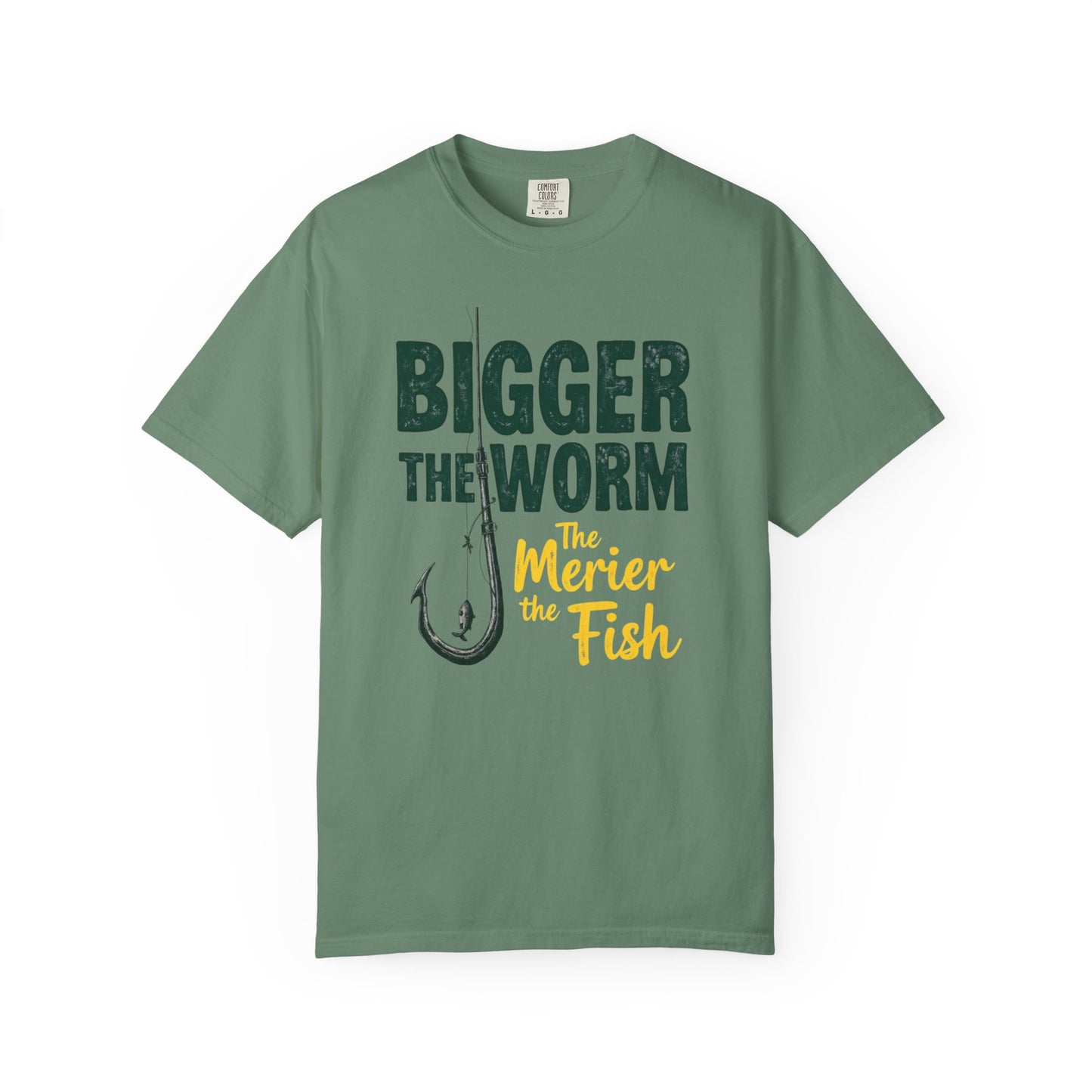 Big Worm Fishing Humor Unisex T-Shirt, Larger Than Life Tee, Gift for Anglers, Fun Outdoors Apparel, Dad's Fishing Day Shirt - Psychonaut Swag