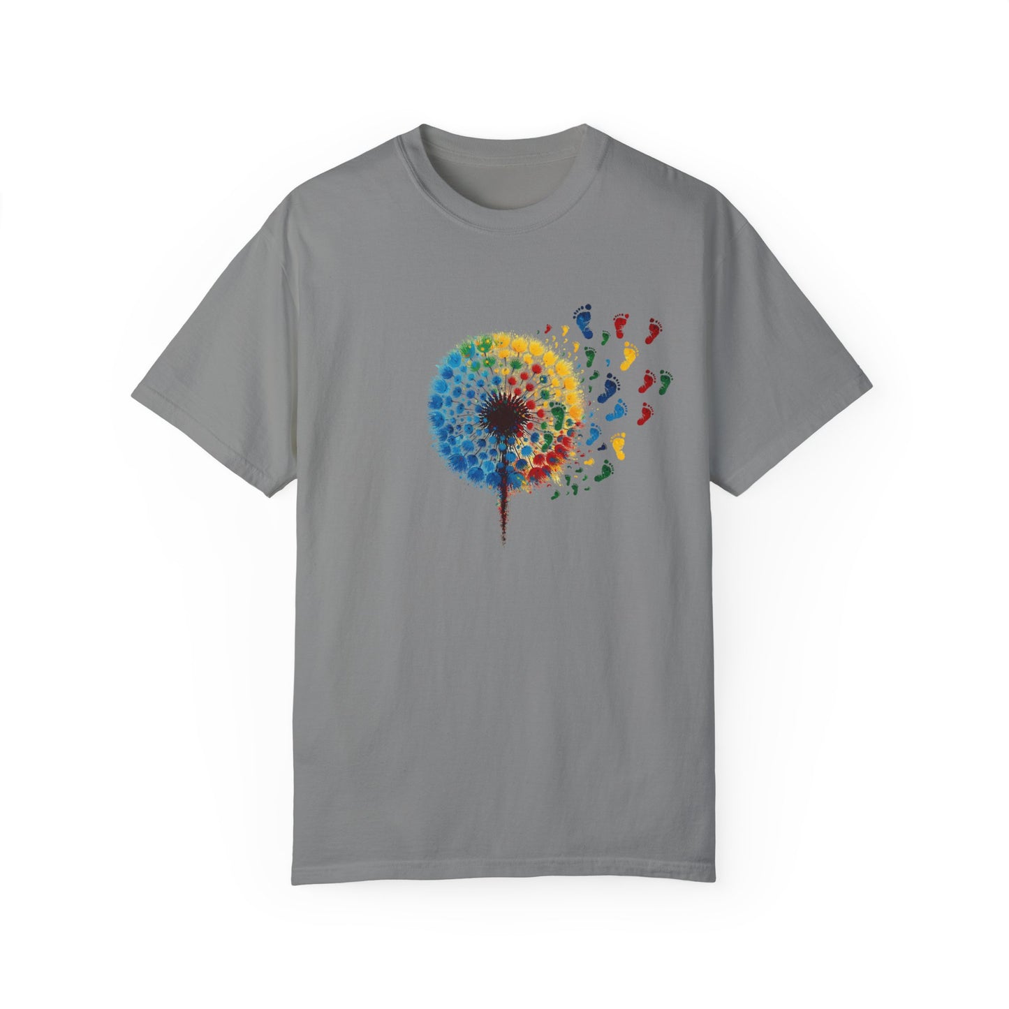 Dandelion baby feet, Unisex Garment-Dyed T-shirt - Psychonaut Swag