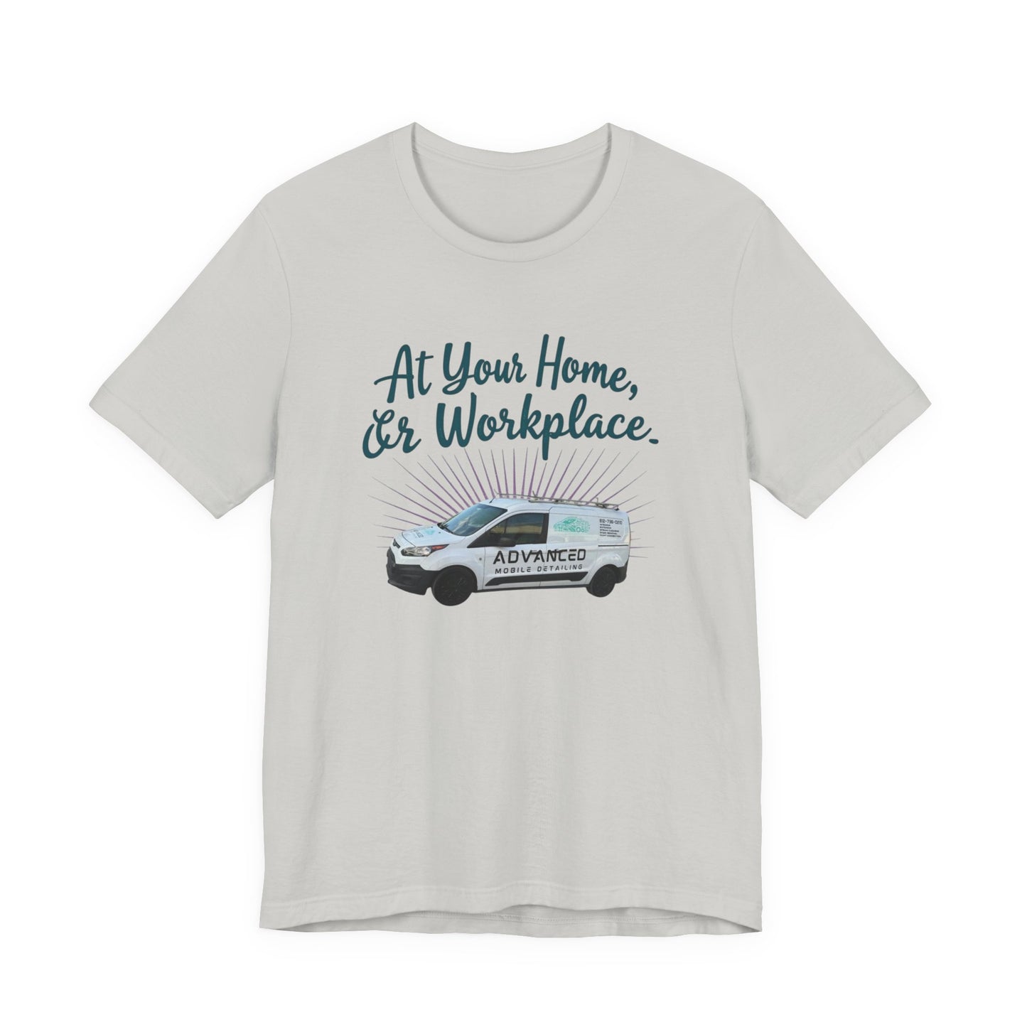 Advanced Mobile Detailing, At Your Home or Workplace Tee, Unisex Jersey T-Shirt Gift, Comfy Graphic Tee, Workwear Apparel, Casual Daily Wear