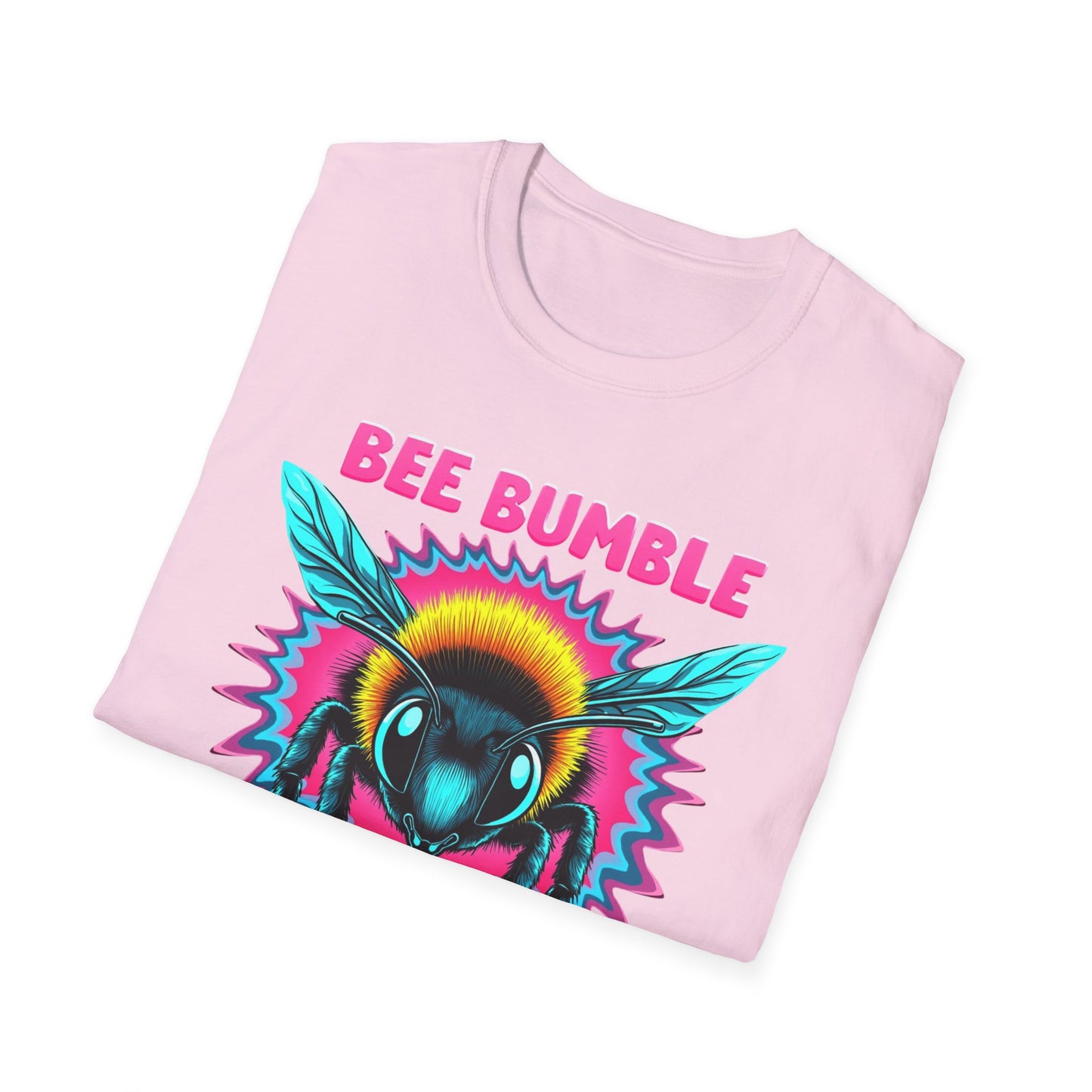 Bee Bumble T-Shirt, Retro Graphic Tee, Softstyle Unisex Shirt, Summer Fashion, Gift for Beekeepers, Eco-Friendly Tee - Psychonaut Swag