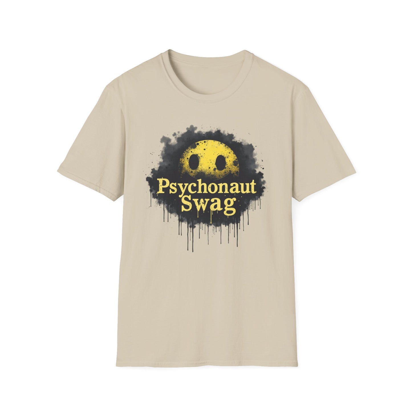 Psycho Smile, Pyschonaut Swag T-Shirt - Unisex Softstyle Tee, Casual Wear, Gift for Gamers, Festival Attire, Streetwear Fashion