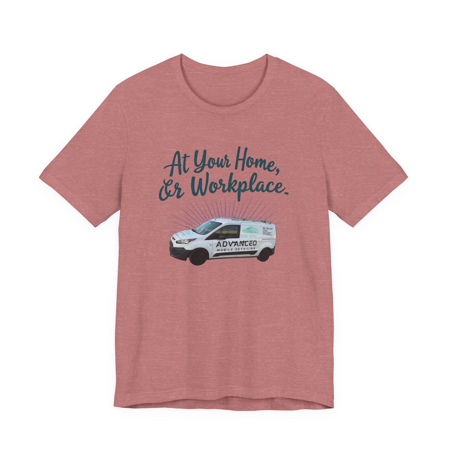 Advanced Mobile Detailing, At Your Home or Workplace Tee, Unisex Jersey T-Shirt Gift, Comfy Graphic Tee, Workwear Apparel, Casual Daily Wear