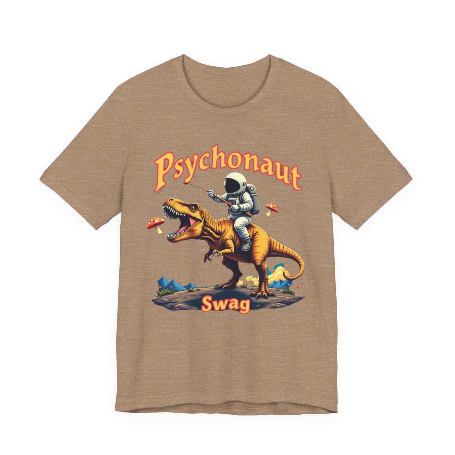 Psychonaut T-Rex Tee - Cool Retro Unisex Jersey Short Sleeve Shirt, Perfect for Gifts, Festivals, and Everyday Wear - Psychonaut Swag
