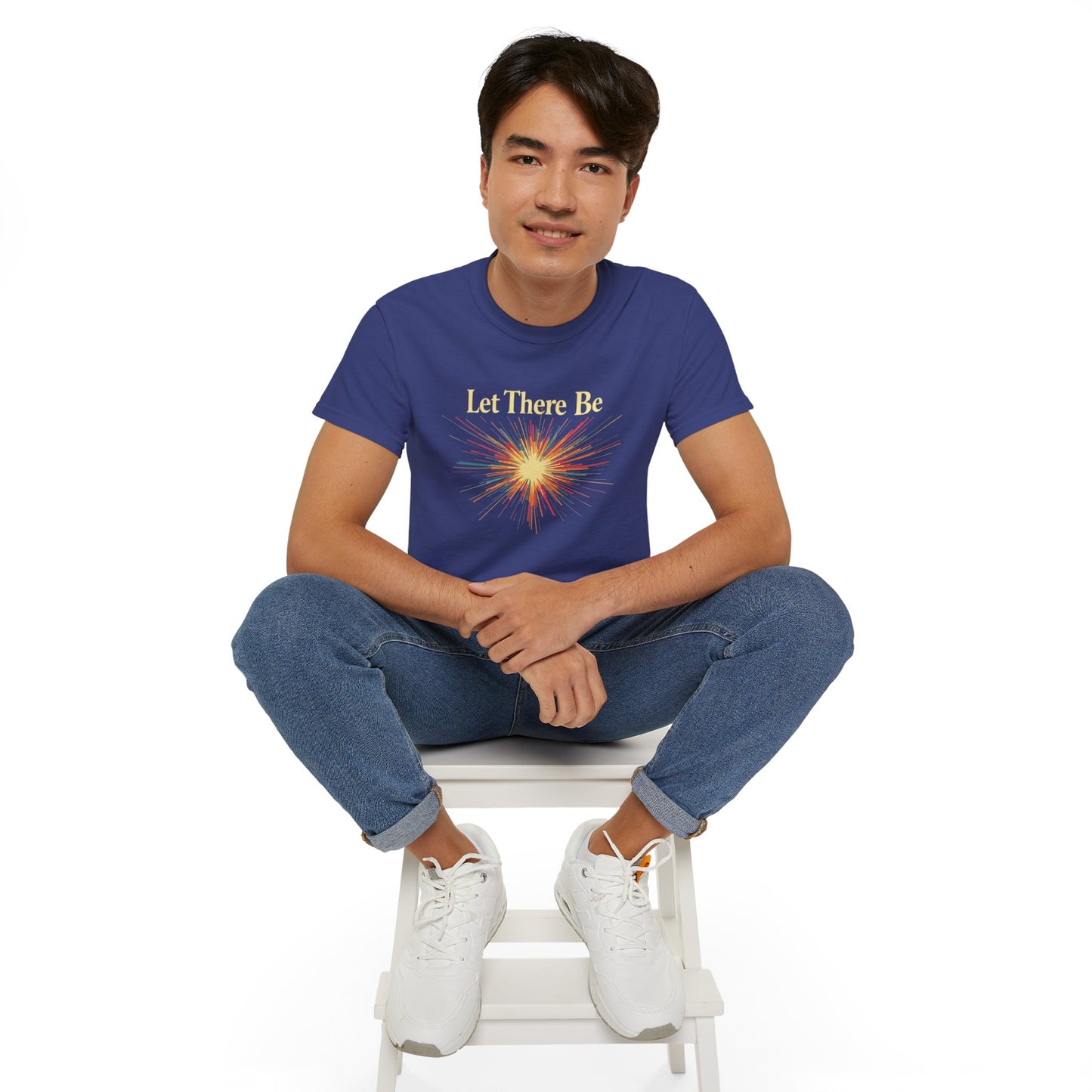 Let There Be Light, Colorful Starburst, Big Bang Tee Inspirational Shirt, Gift for Friends, Party Wear, Everyday Comfort