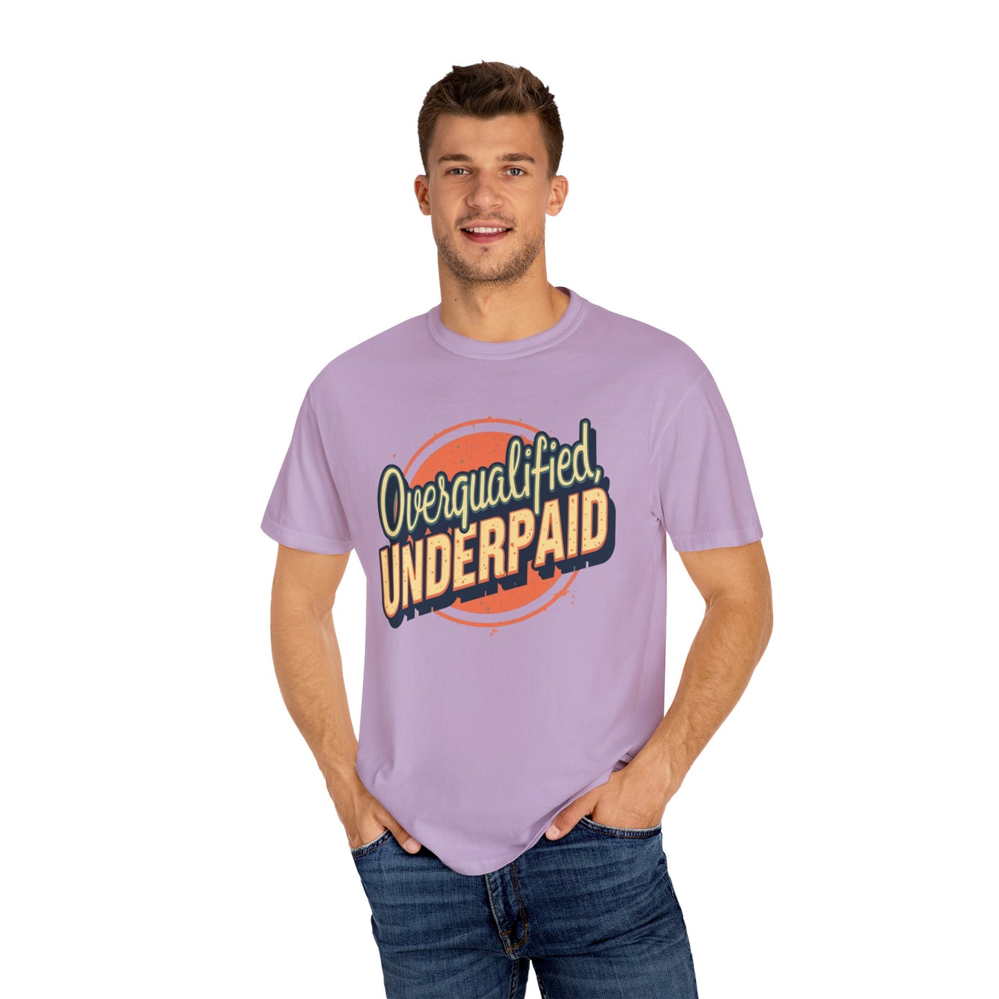 Overqualified, Underpaid T-Shirt for Job Seekers, Overqualified and Underpaid Tee, Funny Graphic Shirt for Graduates, Casual Wear, Gift for Friends - Psychonaut Swag