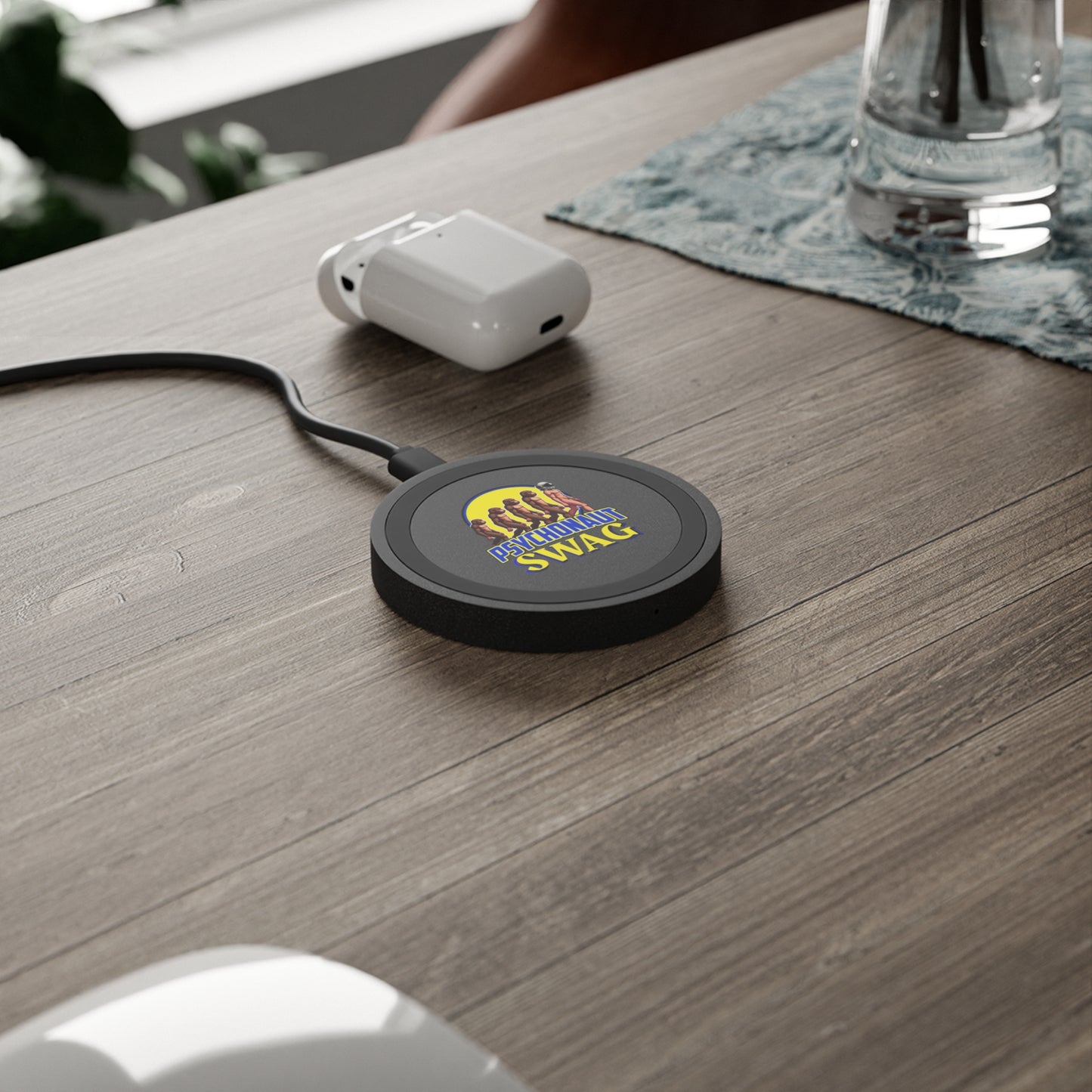 Psychonaut Swag small biz, Wireless Charging Pad, Fun Charging Station, Gamer Gift, Home Office Decor, Tech Accessory, Eco-Friendly Charging