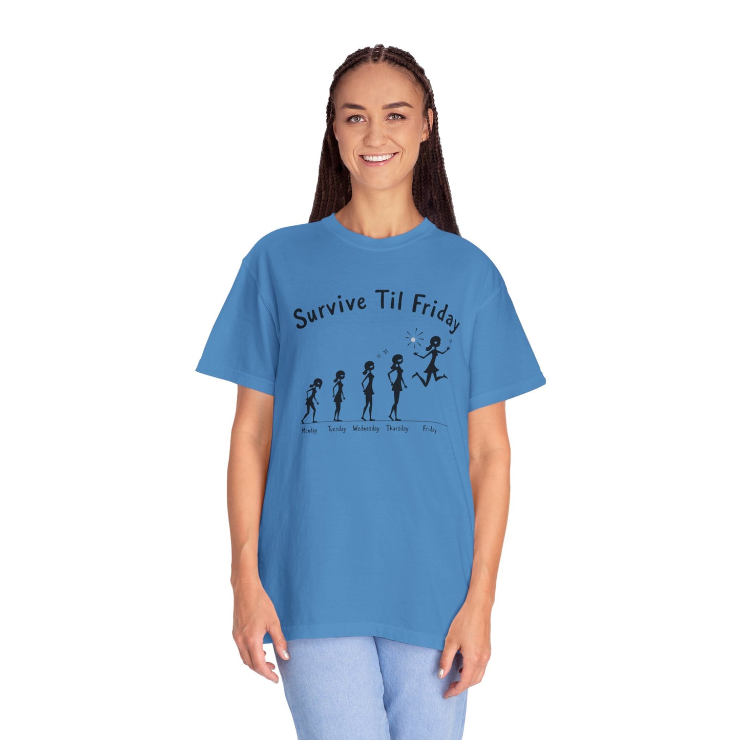 Survive Til Friday Unisex T-shirt, Funny Graphic Tee, Weekend Vibes Shirt, Casual Everyday Wear, Gift for Friends