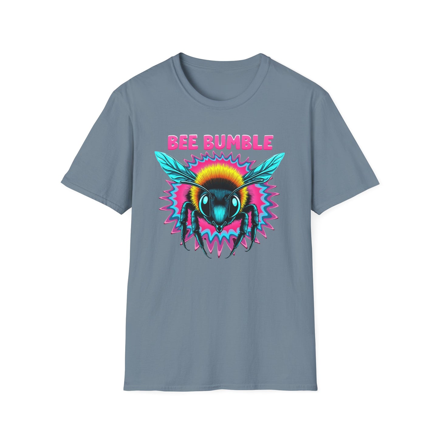 Bee Bumble T-Shirt, Retro Graphic Tee, Softstyle Unisex Shirt, Summer Fashion, Gift for Beekeepers, Eco-Friendly Tee - Psychonaut Swag