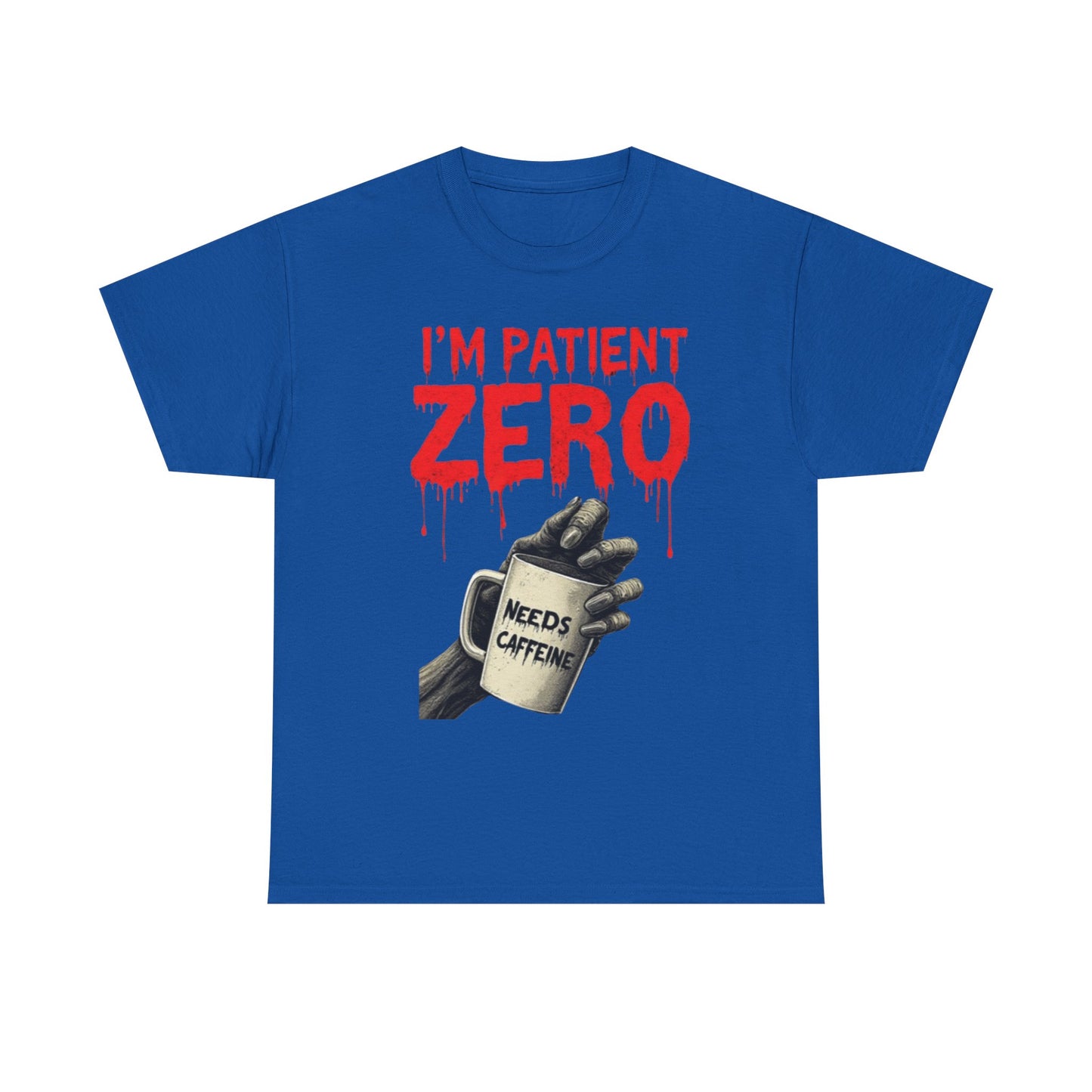 Patient Zero Unisex Heavy Cotton Tee, Horror T-Shirt, Halloween Apparel, Unique Graphic Tee, Casual Wear, Gift for Fans