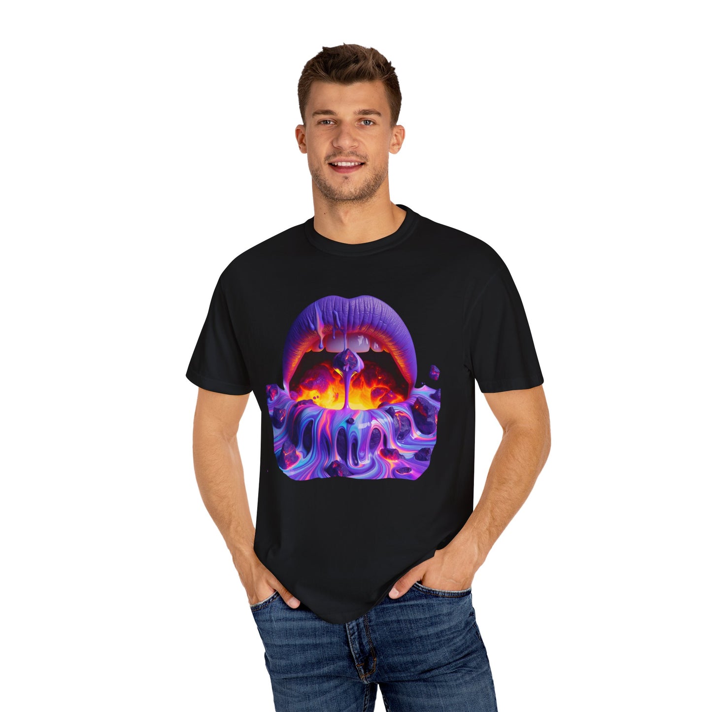 Lava Lips, Unisex Garment-Dyed T-shirt