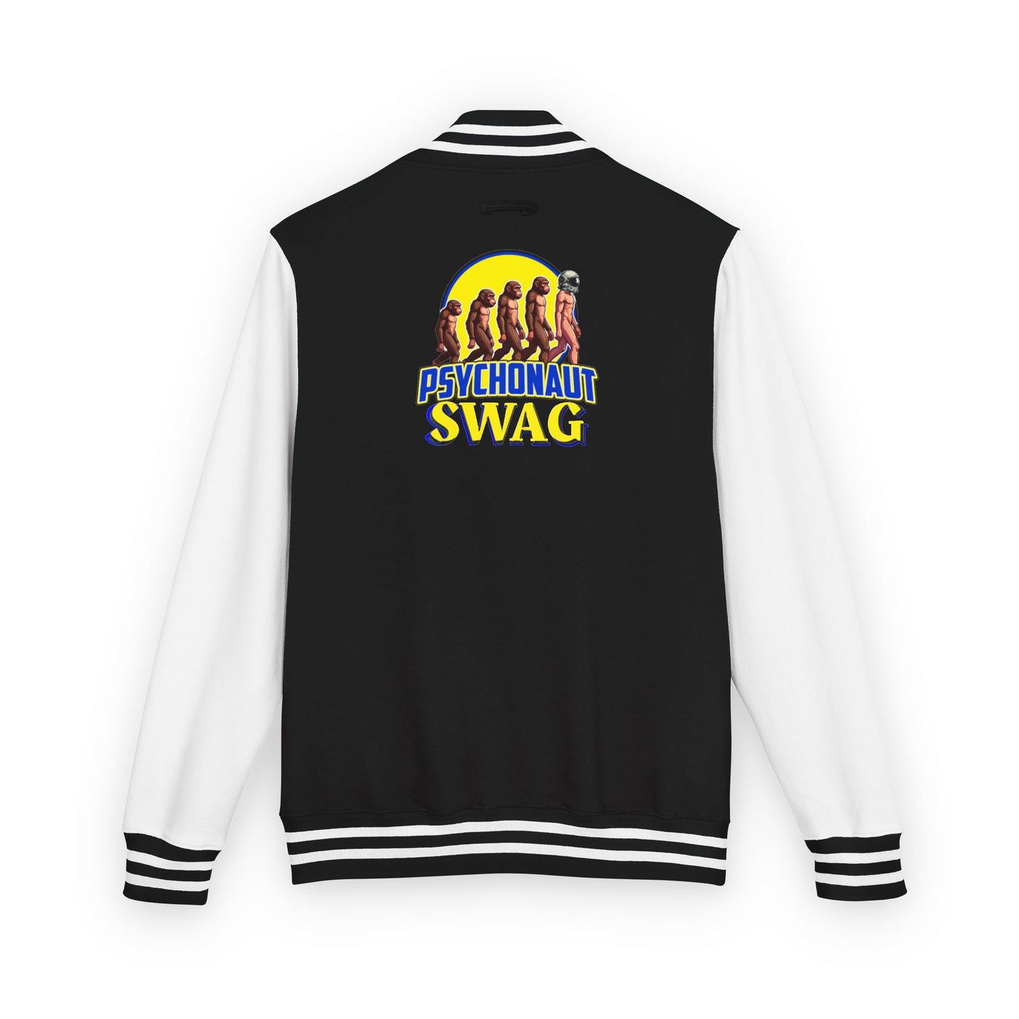 Psychonaut Swag, Small Biz, Vintage Unisex Heavyweight Letterman Jacket – Perfect for Team Spirit, Casual Outings, Gifts, College Events, Personalized Style
