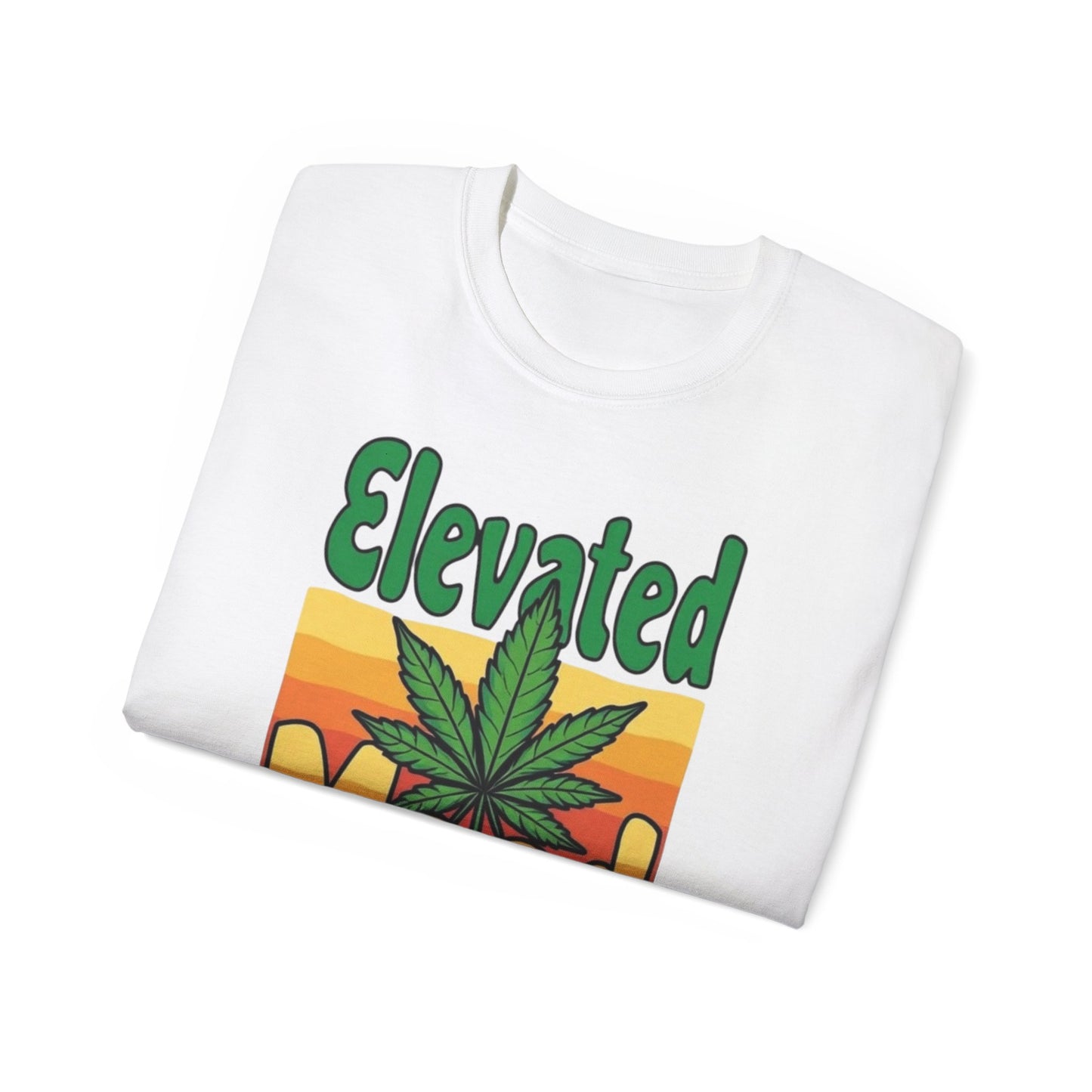 Elevated Mood Cannabis Tee, Unisex Ultra Cotton T-Shirt, Sublimated Graphic Tee, Perfect Gift for 420 Celebrations, Relaxed Fit Tee