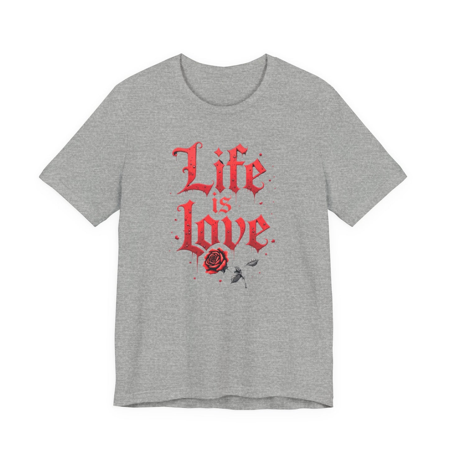Life is Love Shirt, Love Themed Apparel, Gift for Couples, Valentine's Day Top - Psychonaut Swag